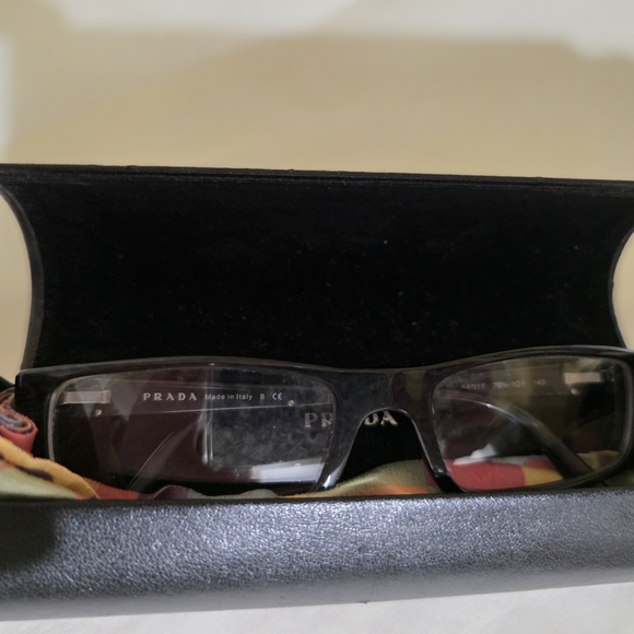 Prada Black Eyeglasses with Case - Picture 1 of 13